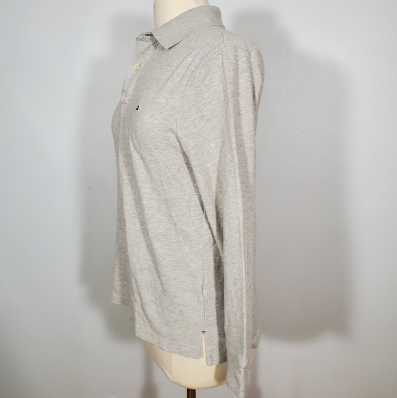 Tommy Hilfiger Men's Grey Long Sleeve Polo Shirt - Picture 3 of 7